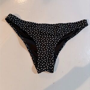 VICTORIA’S SECRET Navy w White Polka Dots BIKINI Bottoms XL